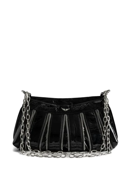 Маленькая сумка через плечо на цепочке с солнечным настроением от Zadig&Voltaire black