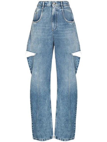 Maison Margiela high-waist tapered jeans blue (2)