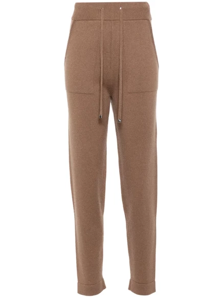 Женские рёбристые спортивные брюки S. Max Mara, коричневые