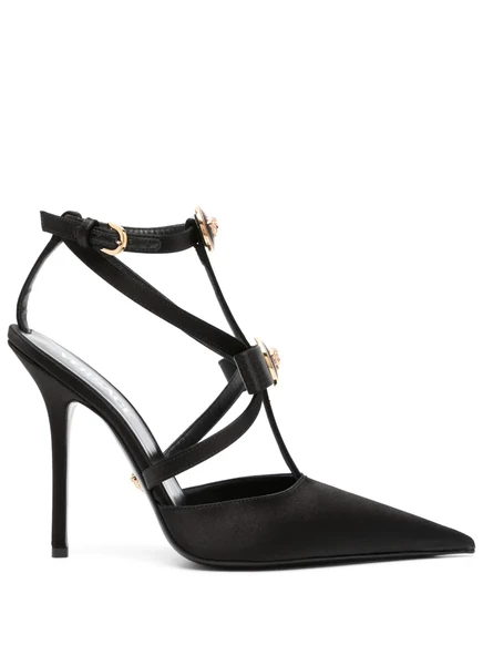 Туфли-лодочки Versace Gianni Ribbon Cage 110 мм black