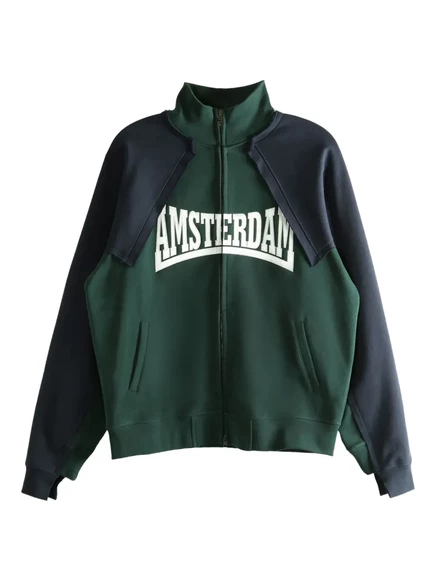 Мужской свитшот Vetements на молнии, изумрудный