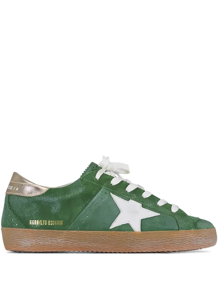 Суперзвездные замшевые кроссовки Golden Goose green