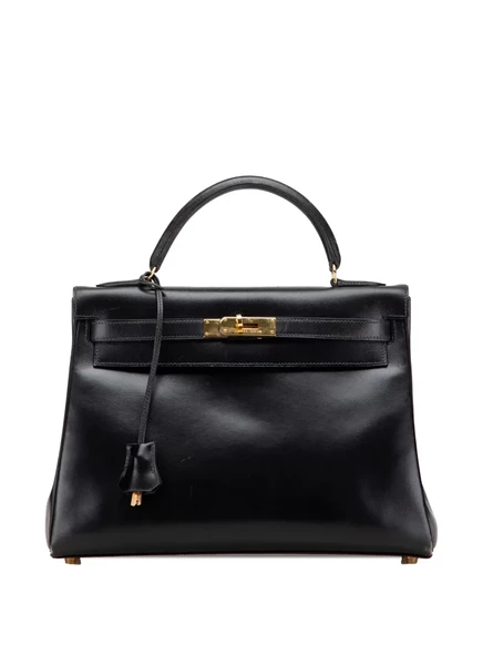 Ранец из телячьей кожи Kelly Retourne 32 от Hermès, бывший в употреблении в 1994 году black