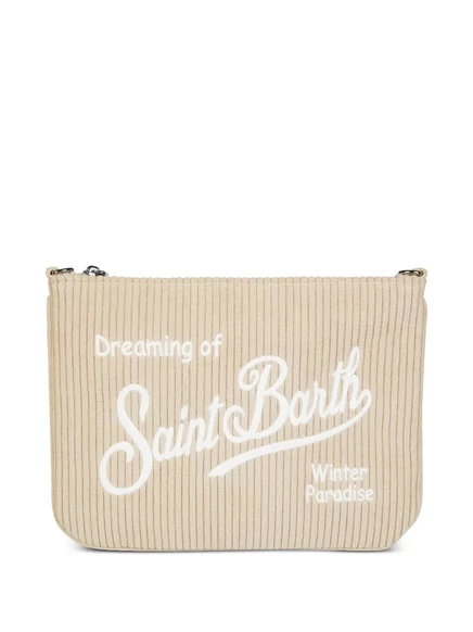 Женская косметичка MC2 Saint Barth Parisienne вельвет, бежевая