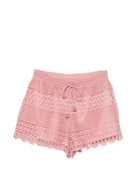 Женские вязаные шорты Zimmermann, розовые