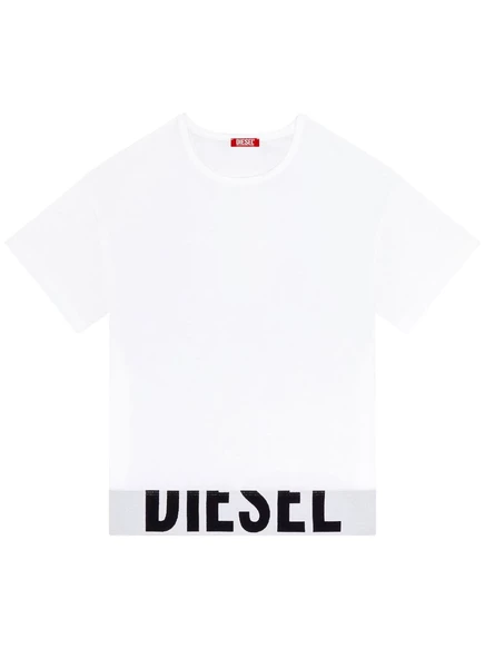 Женский кроп-топ Diesel с логотипной резинкой, белый