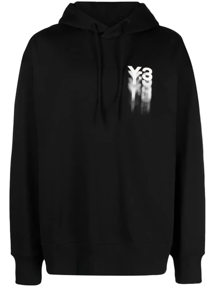 Мужское худи Y-3 с логотипом, черное