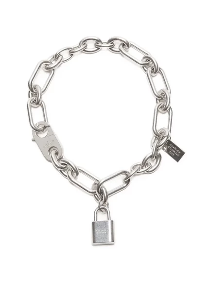 Унисекс колье Acne Studios Padlock, серебристое