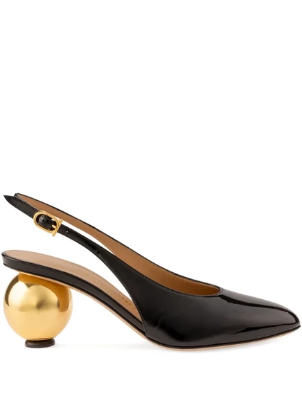 Женские туфли Ferragamo с каблуком 55 мм, черные