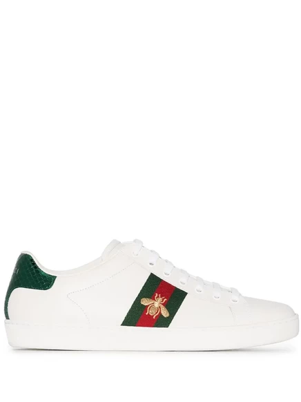 Женские кроссовки Gucci Bee-detail, белые