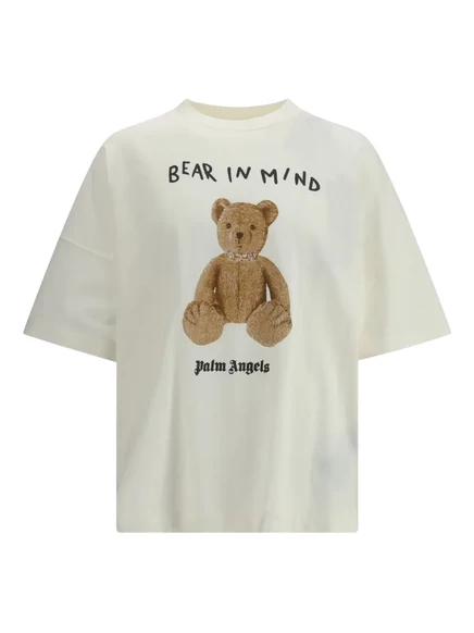 Мужская футболка Palm Angels с мишкой, белая