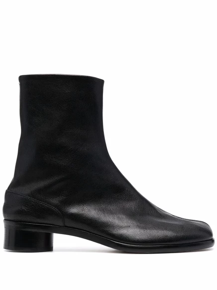 Кожаные ботильоны Maison Margiela Tabi 30 мм black