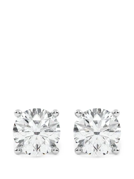 Серьги-пусеты Diamond Essentials с бриллиантами, серебристые