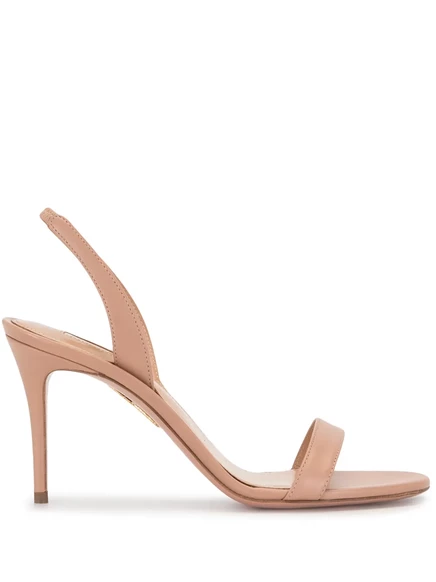Женские кожаные босоножки Aquazzura, бежевые