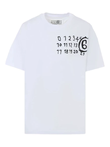 Детская футболка MM6 Maison Margiela Kids, белая
