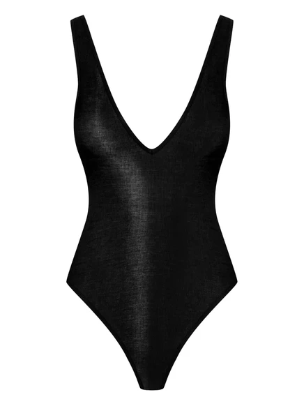 Женский боди Maison Close La Femme Amazone из модала, черный
