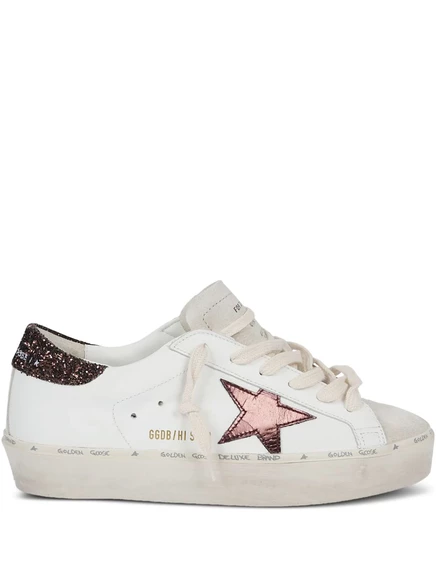 Женские кроссовки Golden Goose с блестящими деталями, белые