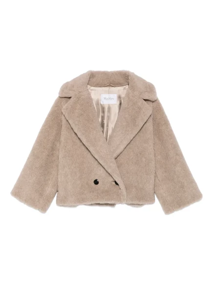 Женское двубортное пальто Max Mara, бежевое