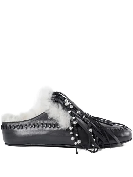 Женские мюли Ann Demeulemeester Olai с бахромой, черные