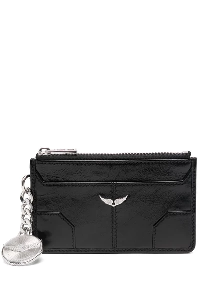 Женский картхолдер Zadig & Voltaire Sunny из кожи, черный