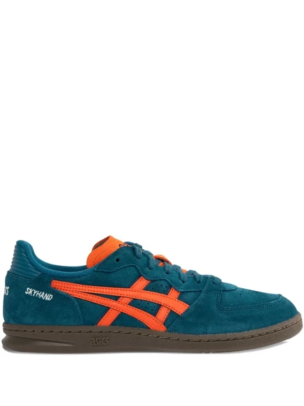 Унисекс кроссовки asics skyhand, бирюзово-оранжевые