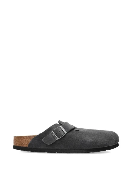 Женские замшевые сандалии Birkenstock Boston, серые