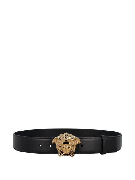 Кожаный ремень Versace La Medusa black