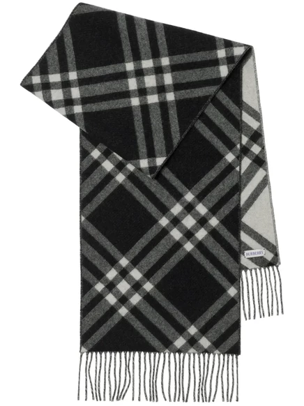 Шарф Burberry из кашемира, черно-белый