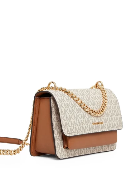 Сумка через плечо на цепочке с монограммой Michael Kors neutrals