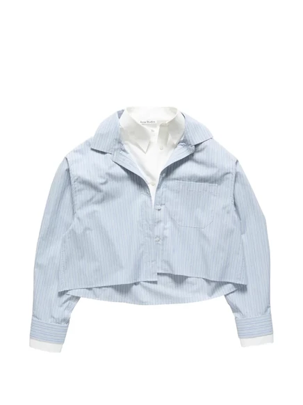 Женская рубашка Acne Studios в полоску, синяя