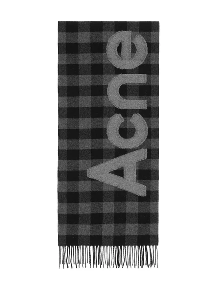 Шарф с логотипом Acne Studios в полоску black