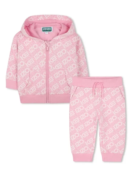 Детский спортивный костюм Kenzo Kids с логотипом, розовый