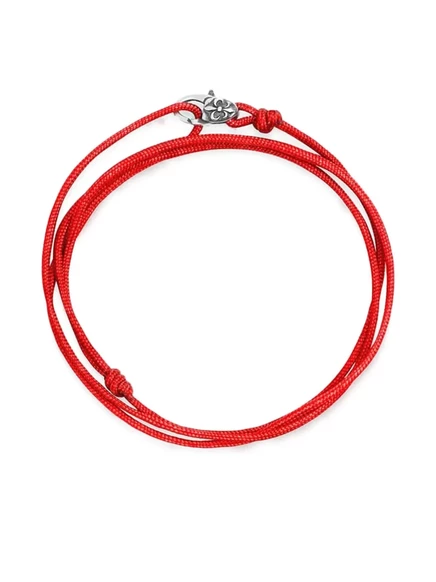 Мужской браслет Nialaya Jewelry Fleur-de-Lis, красный
