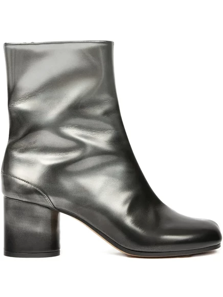 Женские ботильоны Maison Margiela Tabi металлик, черные