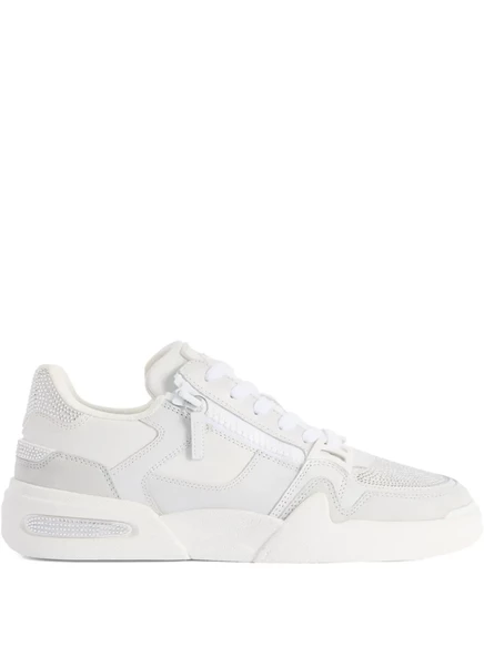 Кроссовки с низким верхом Giuseppe Zanotti с молнией white