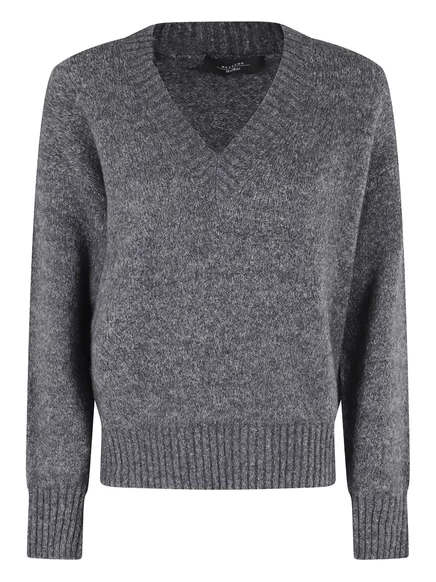 Женский свитер Weekend Max Mara с V-вырезом, серый