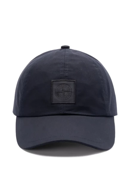 Мужская кепка Stone Island с нашивкой Compass, темно-синяя