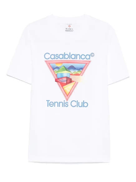 Футболка из органического хлопка с эмблемой теннисного клуба Casablanca Tennis Club Icon white