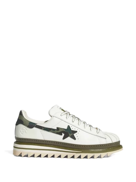 кроссовки с низким берцем adidas Clot x Bape® camouflage star white
