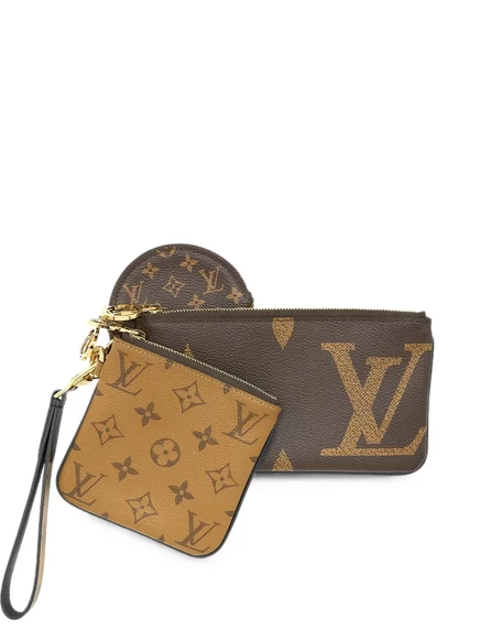 Мужской кошелек Louis Vuitton Trio Monogram, коричневый