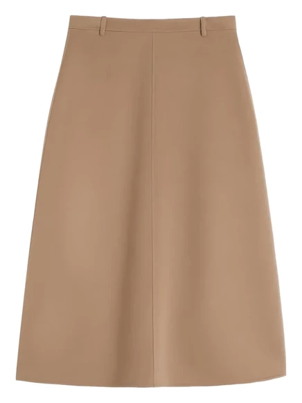 Шерстяная юбка А-силуэта от Max Mara brown