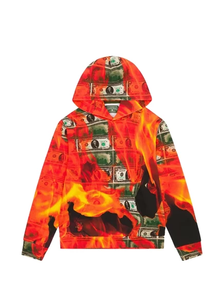 Мужское худи Denim Tears Burn It All, оранжевое