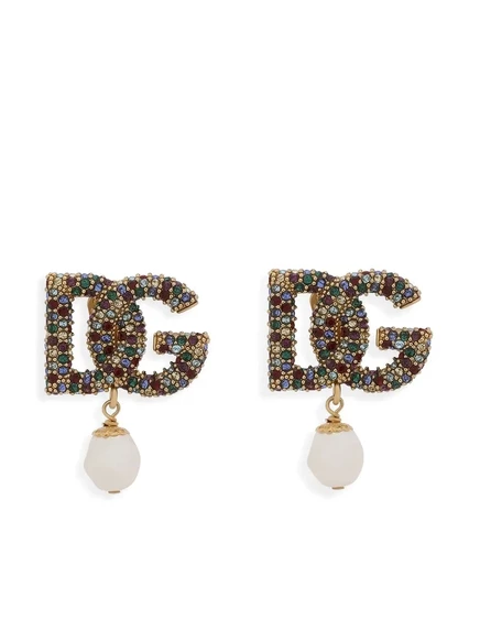 Женские серьги Dolce & Gabbana DG со стразами, золотистые