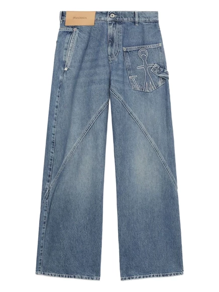 Джинсы с прямыми штанинами для рабочей одежды JW Anderson blue