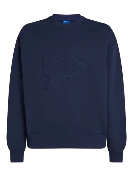 Мужской свитшот Karl Lagerfeld Jeans с тисненым логотипом, синий