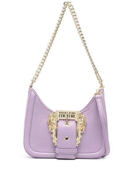 Сумка через плечо с пряжкой и выгравированным логотипом Versace Jeans Couture purple
