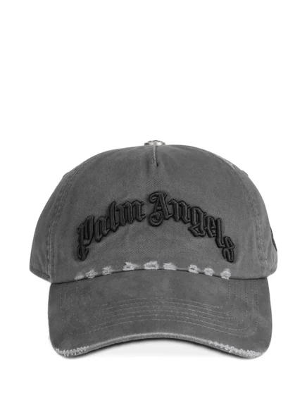 Мужская бейсболка Palm Angels с вышитым логотипом, серая