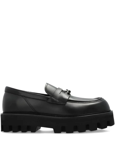 Мужские лоферы Alexander McQueen на платформе, чёрные