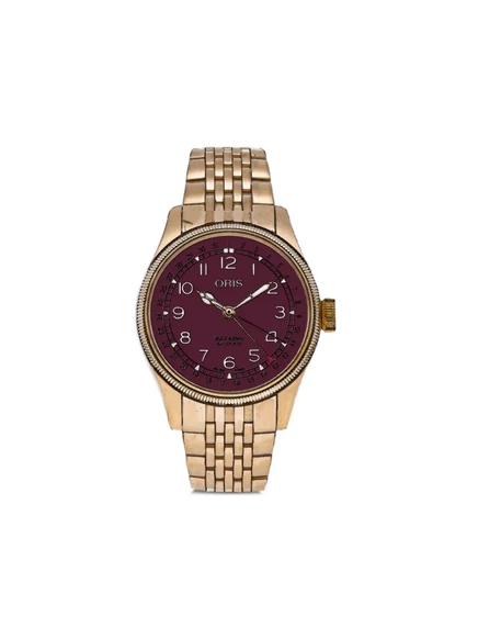 Мужские часы Oris Big Crown 40 мм, красный циферблат, золото