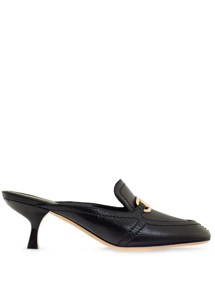 Мюли из крокодиловой кожи Ferragamo длиной 55 мм black